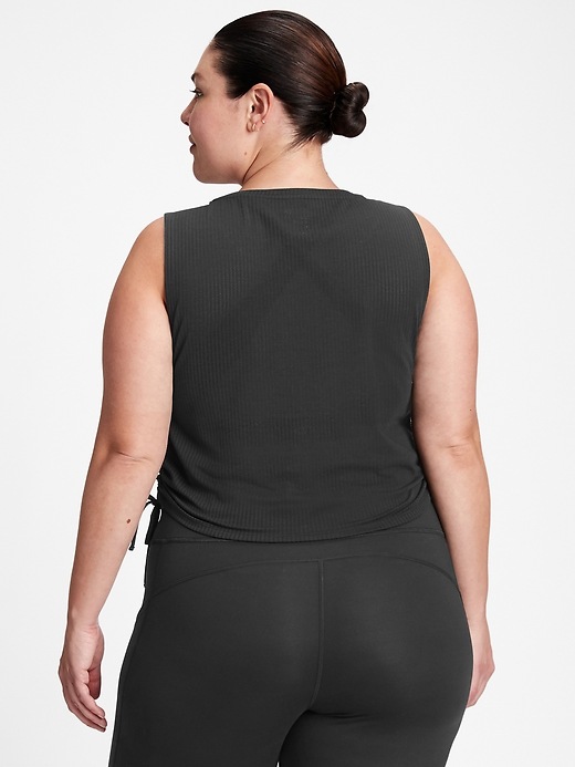 Image number 8 showing, GapFit Breathe Pointelle Ruched Side Tank Top