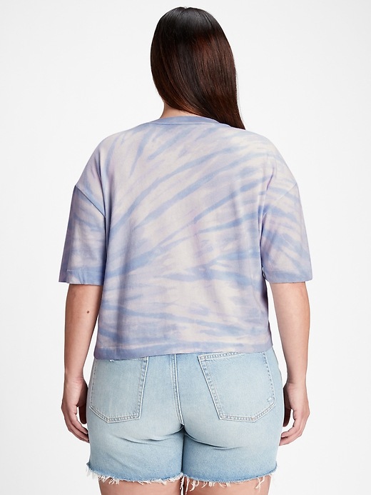 Image number 7 showing, Boxy Cropped Tie-Dye T-Shirt