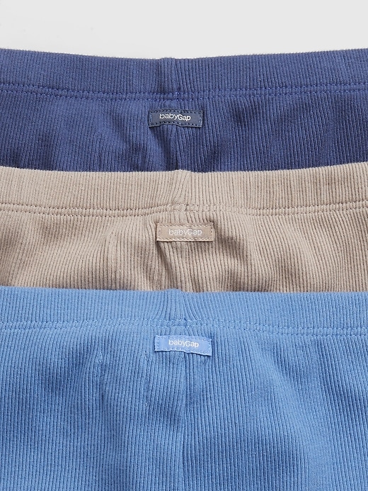 2 of 8 showing, with the color chrome blue of product Baby Organic Cotton Pull-On Pants (3-Pack)