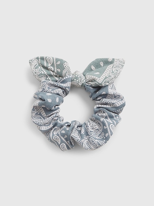 1 of 8 showing, with the color blue bandana print of product Scrunchie