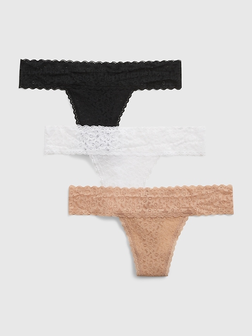 View large product image 1 of 1. Lace Thong (3-Pack)
