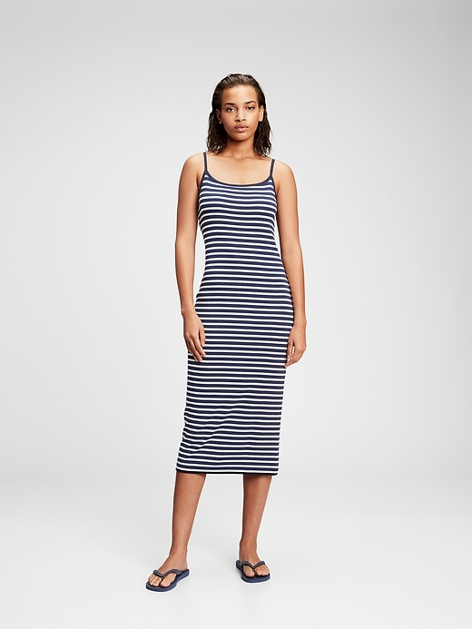 modern cami midi dress COS Women's V-Neck Midi Cami Dress in Brown