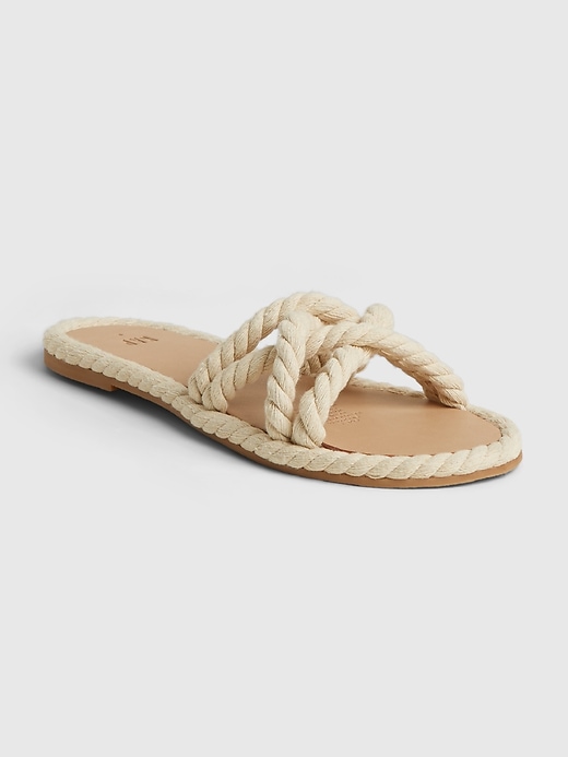 1 of 8 showing, with the color natural beige of product Rope Sandal