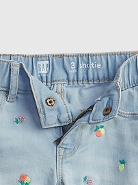 Toddler Denim Fruit Graphic Shortie Shorts with Washwell&#153