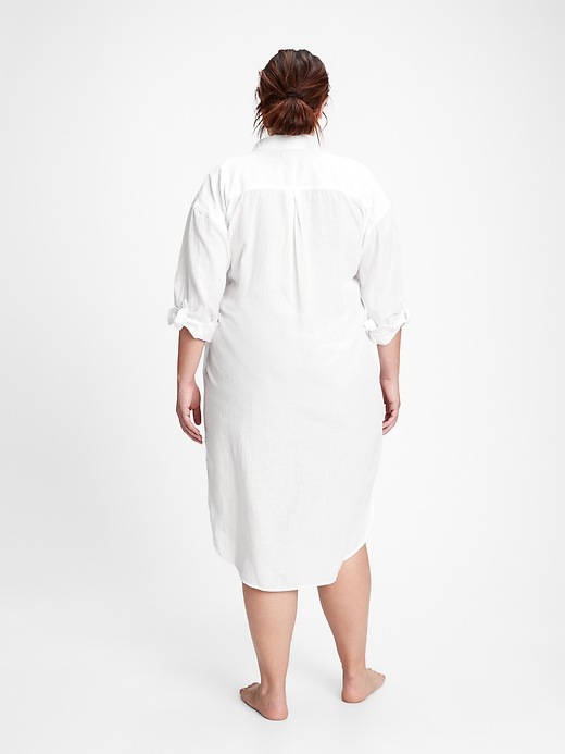 Image number 4 showing, Dreamwell Crinkle Midi Shirt Dress