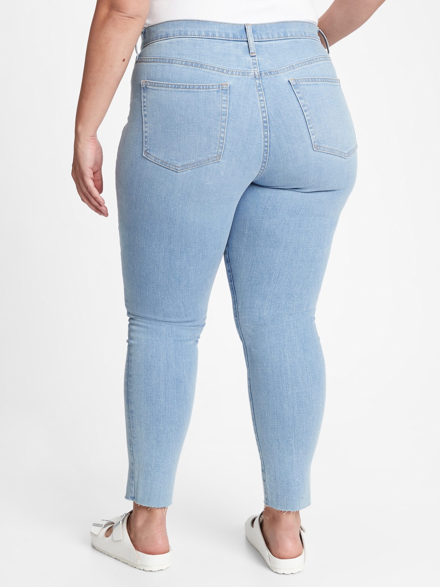 high rise true skinny jeans with washwell