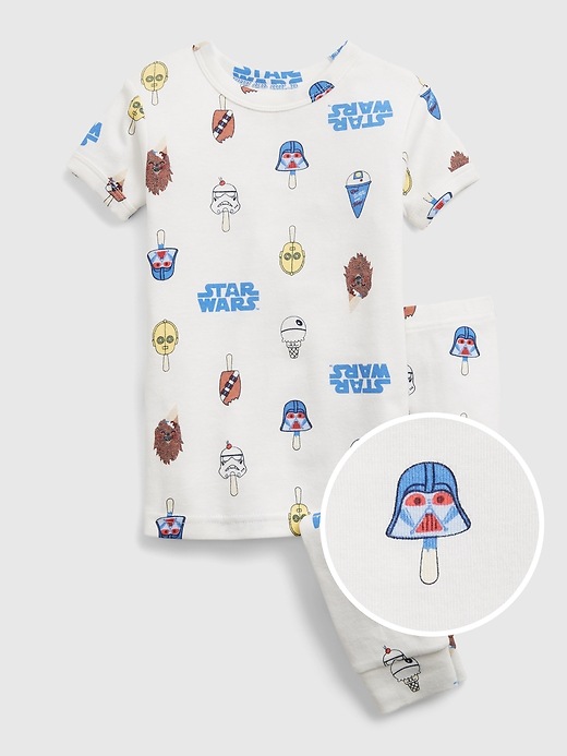 1 of 8 showing, with the color new off white of product babyGap &#124 Star Wars™ Ice Cream Graphic 100% Organic Cotton PJ Set
