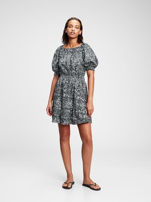 1 of 8 showing, with the color black print of product Casual Mini Dress