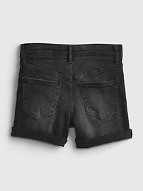 Kids High-Rise Denim Shortie Shorts with Stretch 