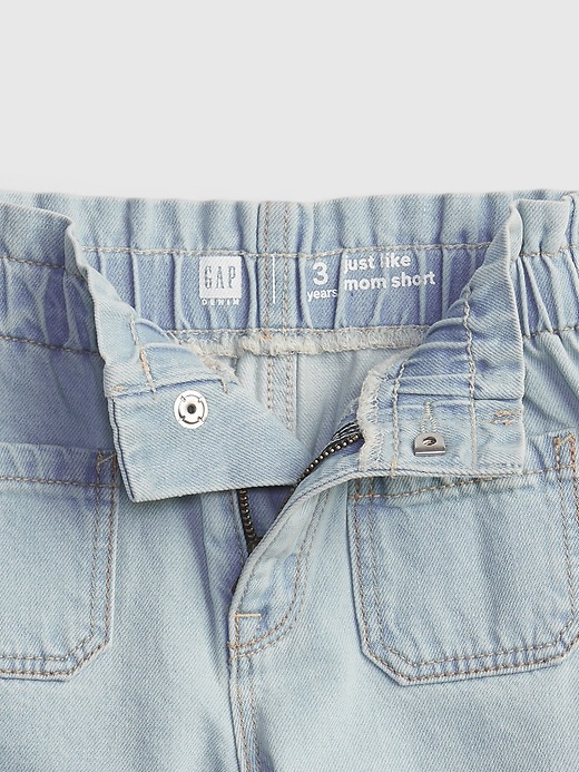 Image number 3 showing, Toddler Denim Ruffle Shortie Shorts with Washwell&#153