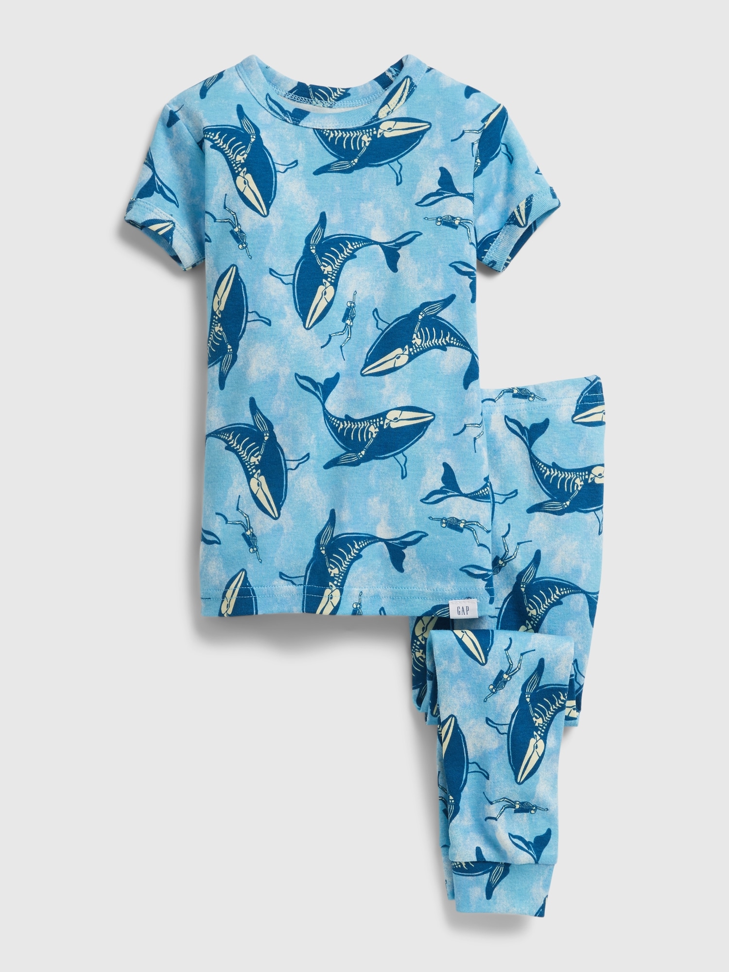 babyGap 100% Organic Cotton Whale Graphic PJ Set | Gap