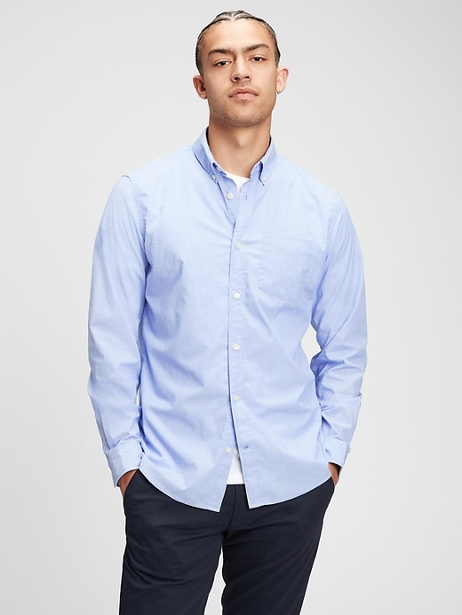 View large product image 1 of 1. Lived-In Stretch Poplin Shirt In Standard Fit