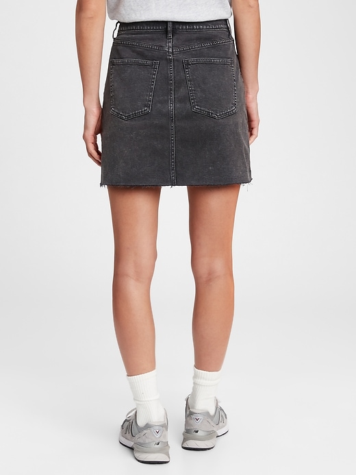 Image number 2 showing, Denim Mini Skirt with Washwell