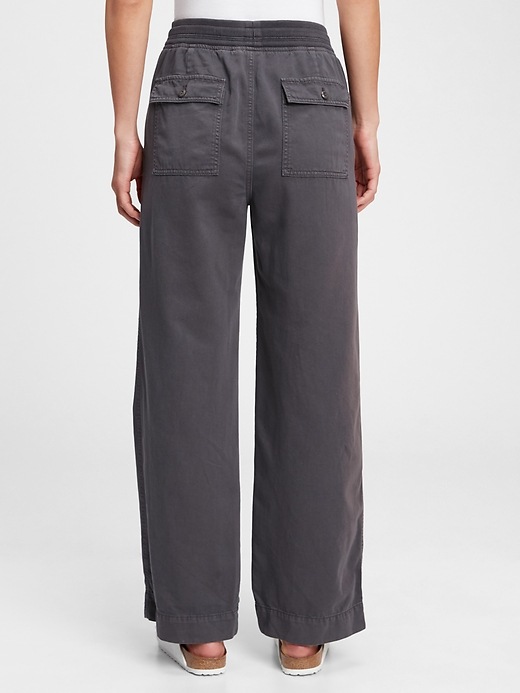 Image number 2 showing, Ribbed Wide-Leg Pull-On Pants