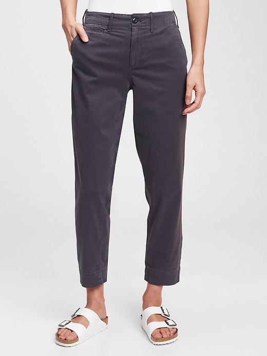 high rise khakis