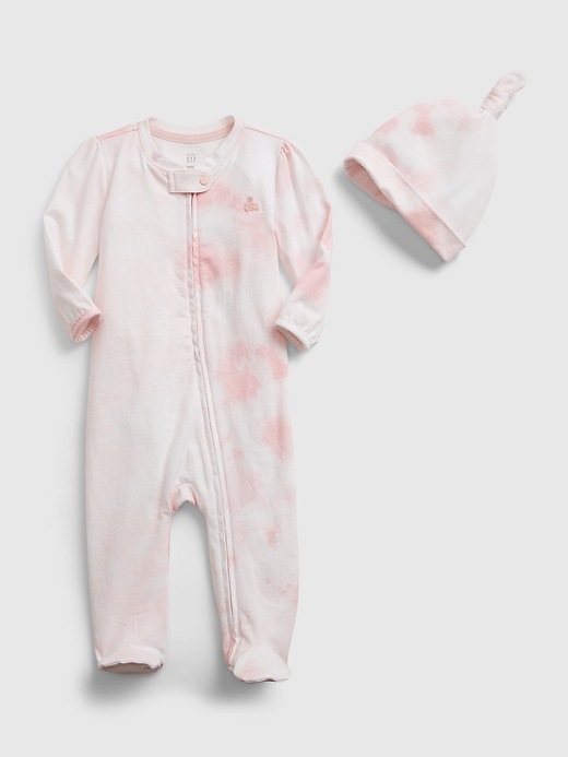 Image number 1 showing, Baby 100% Organic Cotton First Favorite Tie-Dye One-Piece Set
