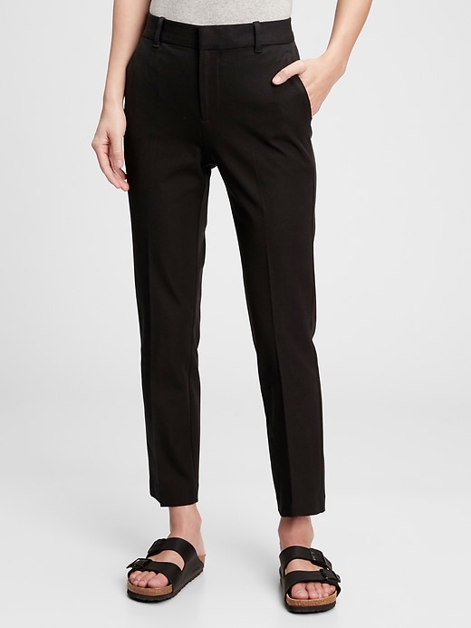 1 of 8 showing, with the color true black of product Slim Ankle Pants