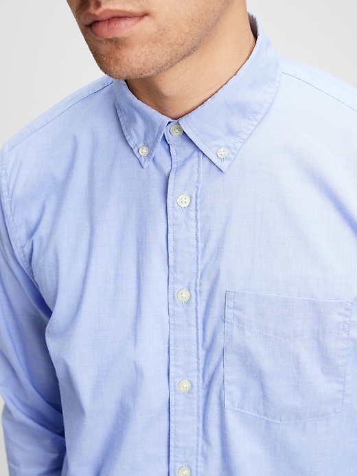 Image number 5 showing, Lived-In Stretch Poplin Shirt In Untucked Fit