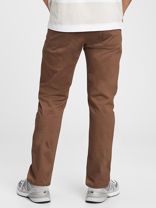 2 of 8 showing, with the color pine bark of product Soft Wear Straight Jeans with GapFlex