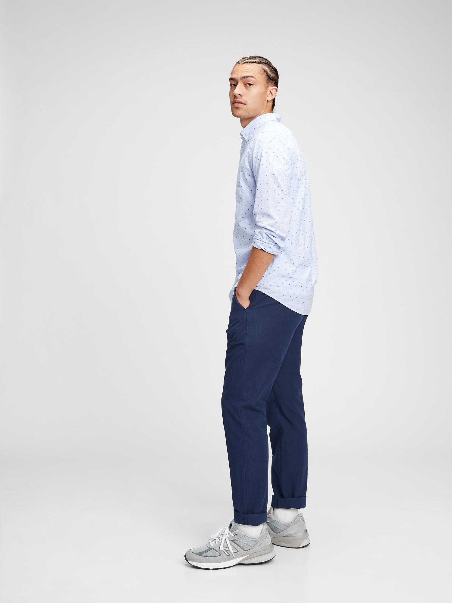 gap lived in stretch poplin shirt