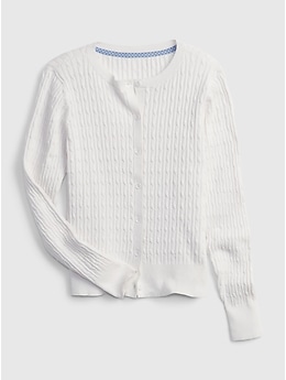 100% Organic Cotton Uniform Cardigan | Gap