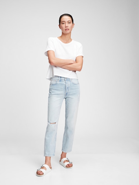 High Rise Cheeky Straight Jeans