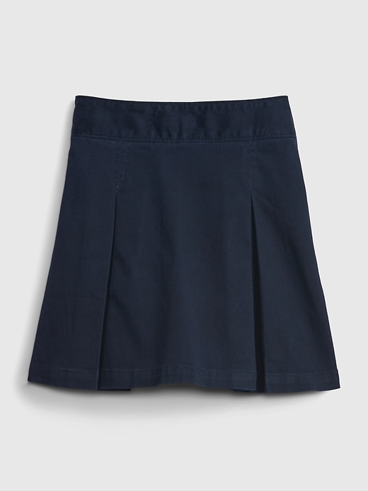 2 of 8 showing, with the color true indigo of product Kids Uniform Skort