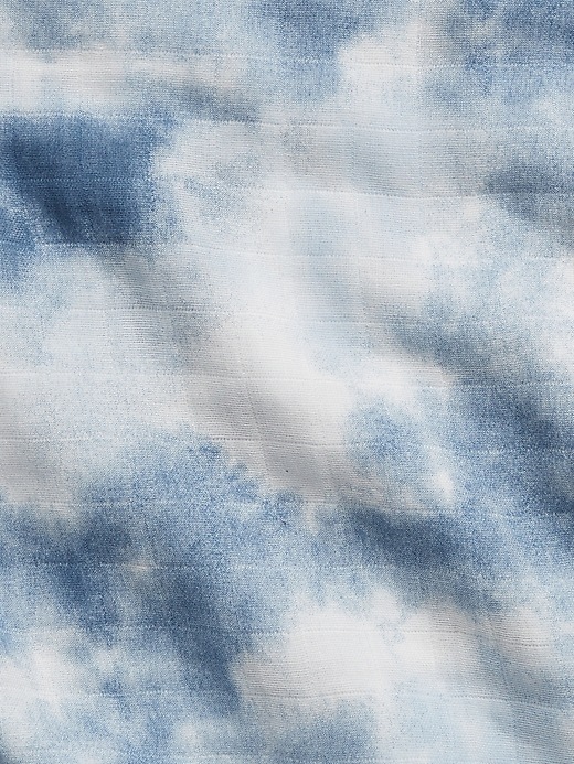 2 of 8 showing, with the color chrome blue of product Baby 100% Organic Cotton First Favorite Swaddle Blanket