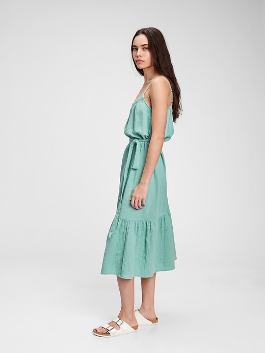 View large product image 1 of 1. Gauze Cami Midi Dress