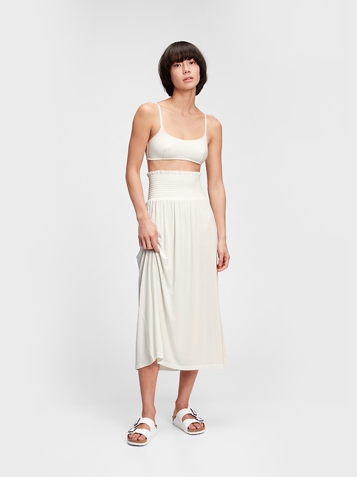 Gap Women's Smocked Dress-Skirt (New Off White)
