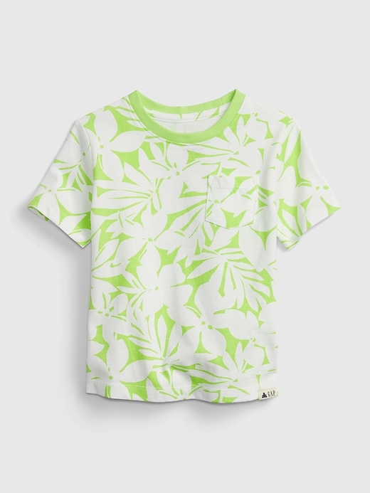 1 of 8 showing, with the color green floral of product Toddler Organic Cotton Mix and Match T-Shirt