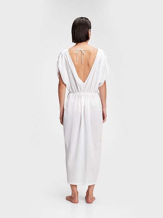 2 of 8 showing, with the color optic white of product Dreamwell Crinkle Maxi Cover-Up