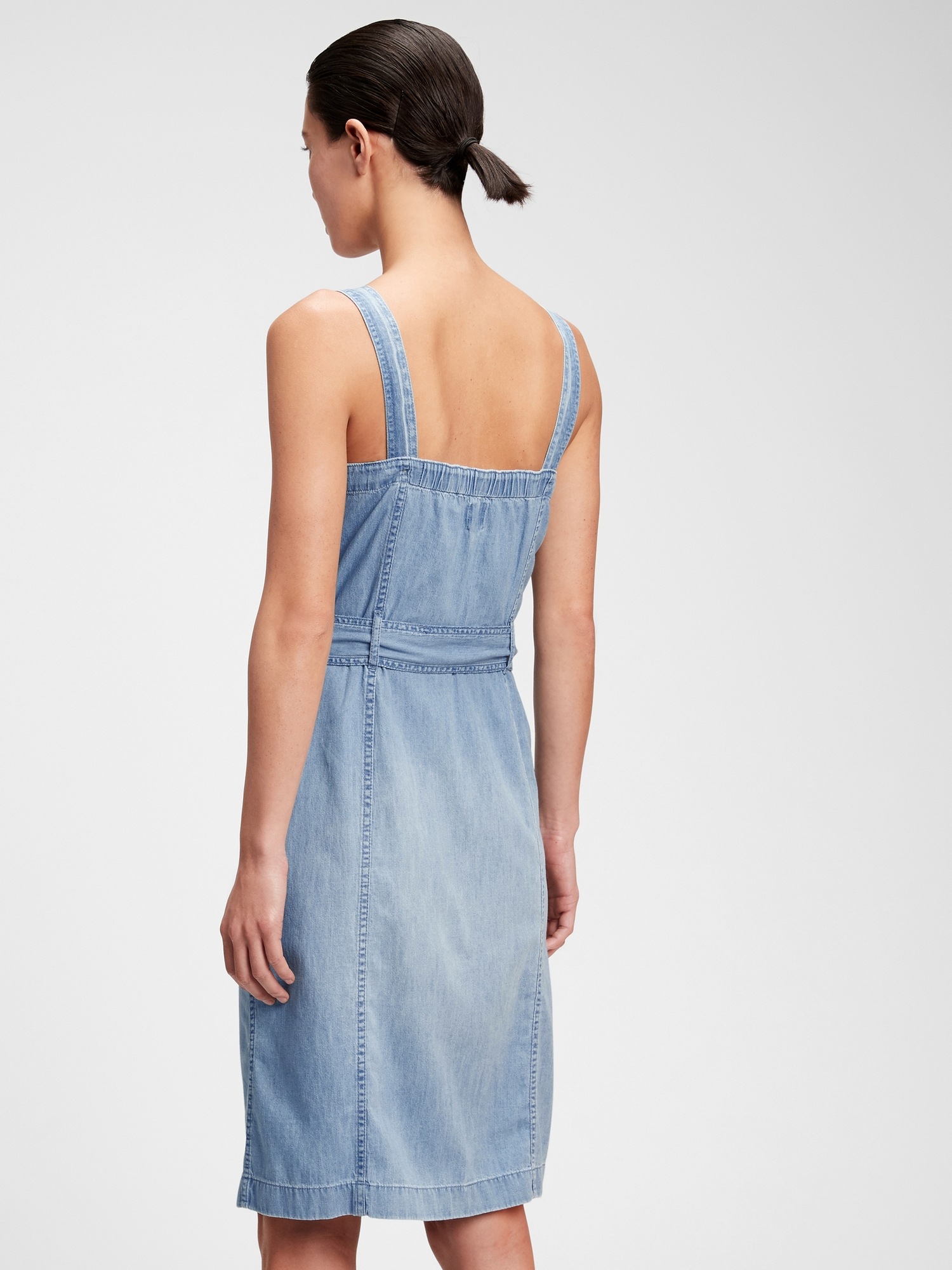 gap button front dress