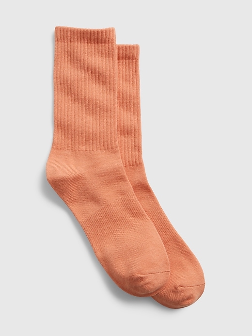 1 of 8 showing, with the color orange loquat of product Athletic Crew Socks