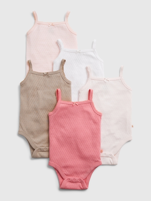 Image number 1 showing, Baby 5-Piece 100% Organic Cotton Bodysuit Gift Set