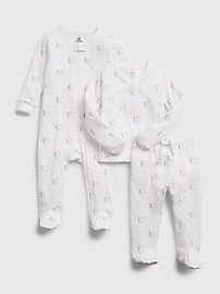 Baby 100% Organic Cotton First Favorite Brannan Bear 3-Piece Outfit Set 