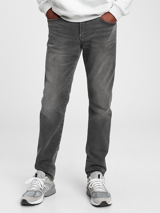 1 of 8 showing, with the color falcon wash of product Easy Temp Slim Jeans with Washwell