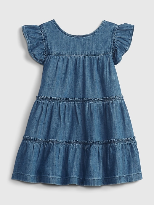Image number 1 showing, Baby Tiered Denim Dress