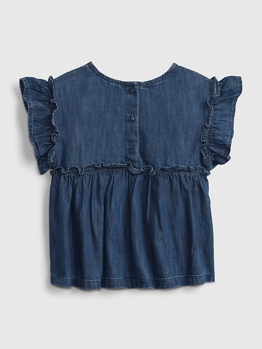 2 of 8 showing, with the color medium wash of product Toddler Denim Top