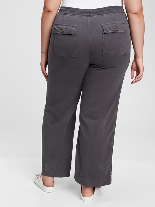 Image number 5 showing, Ribbed Wide-Leg Pull-On Pants