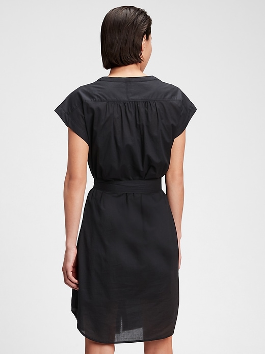 2 of 8 showing, with the color true black of product Mini Shirtdress