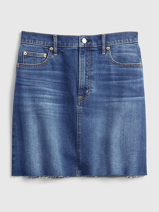 Image number 7 showing, Denim Mini Skirt with Washwell