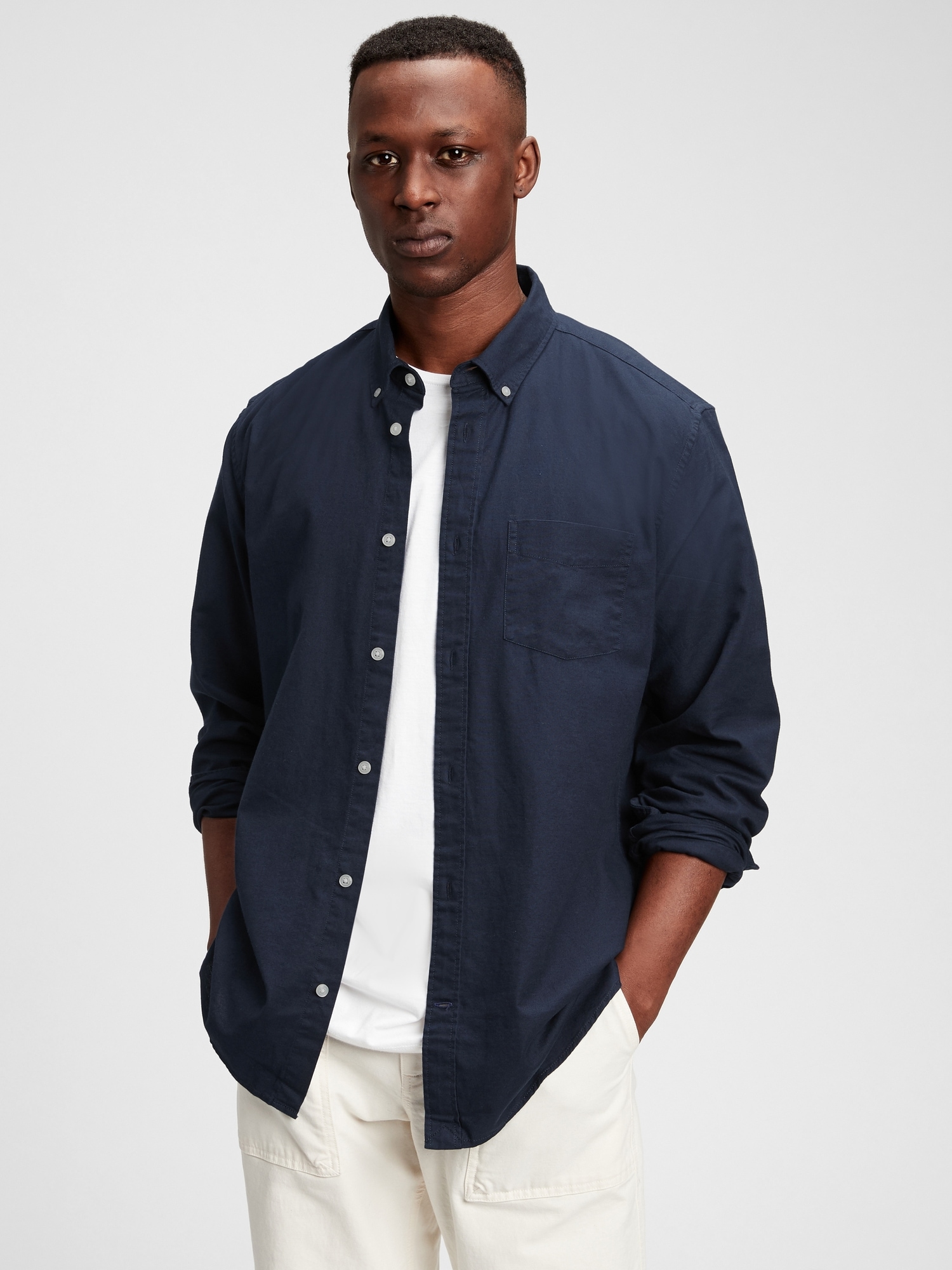 Gap Standard Fit Stretch Shirt | peacecommission.kdsg.gov.ng