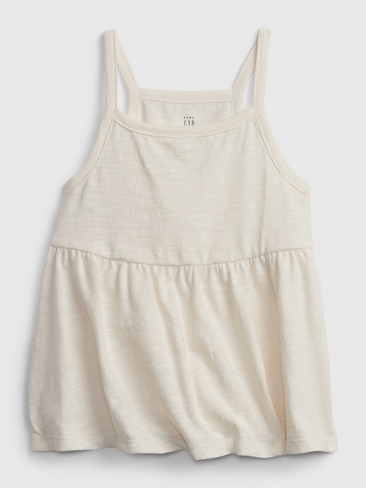 1 of 8 showing, with the color ivory frost beige of product Toddler Tank Top