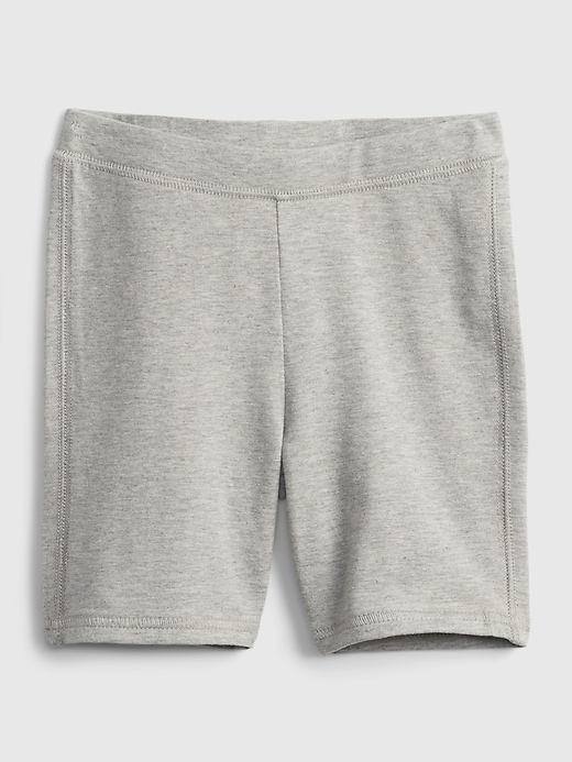1 of 8 showing, with the color light heather grey of product Toddler Organic Cotton Mix and Match Bike Shorts