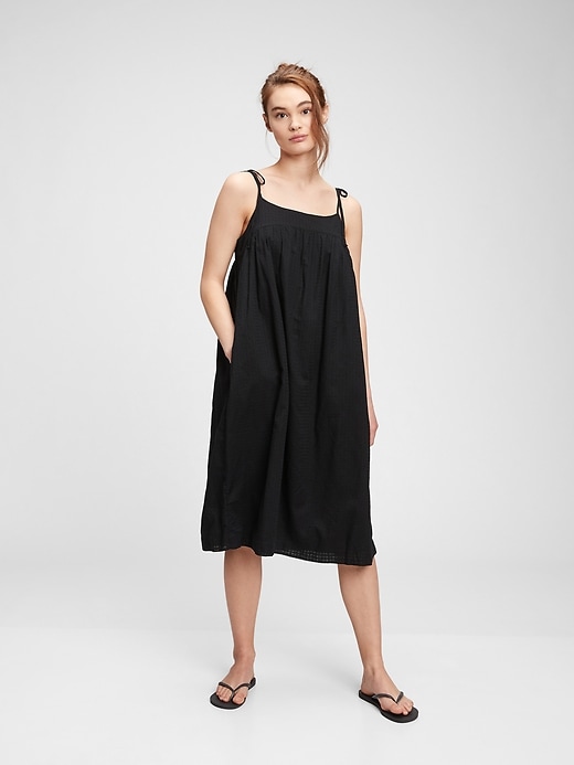 Image number 1 showing, Tie-Strap Cami Midi Dress