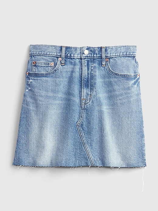 Image number 8 showing, Denim Mini Skirt with Washwell