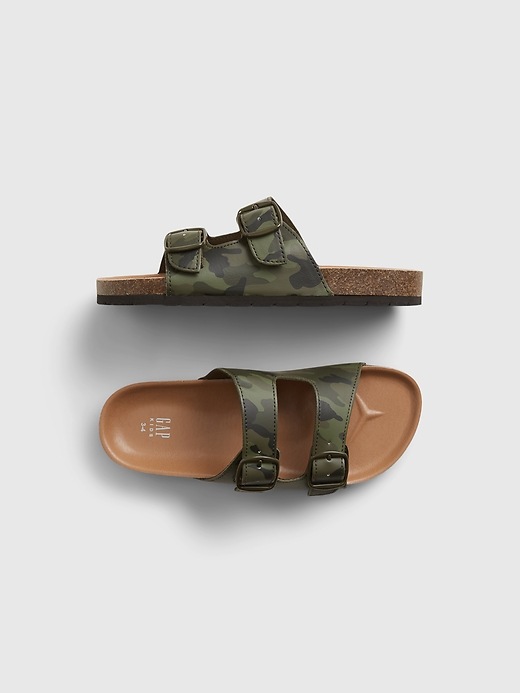 View large product image 1 of 1. Kids Camo Print Sandals