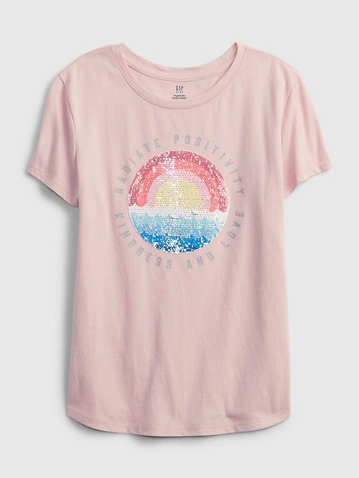 1 of 8 showing, with the color misty rose of product Kids 100% Organic Cotton Interactive T-Shirt