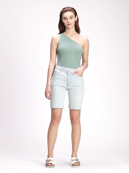 Image number 8 showing, Mid Rise Denim Bermuda Shorts with Washwell